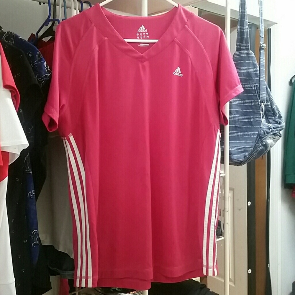 Hot pink Adidas sports top